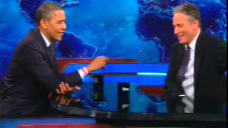 Daily Show's Jon Stewart Grills Obama Harshly 10-18-12