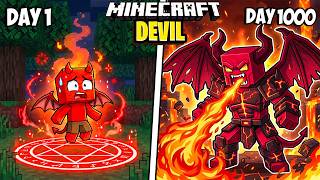 I Survived 1000 Days as a DEVIL in Minecraft