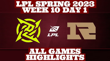 NIP vs RNG - ALL GAMES Highlights | Week 10 Day 1 LPL Spring 2023 | By Pro Esports Highlights