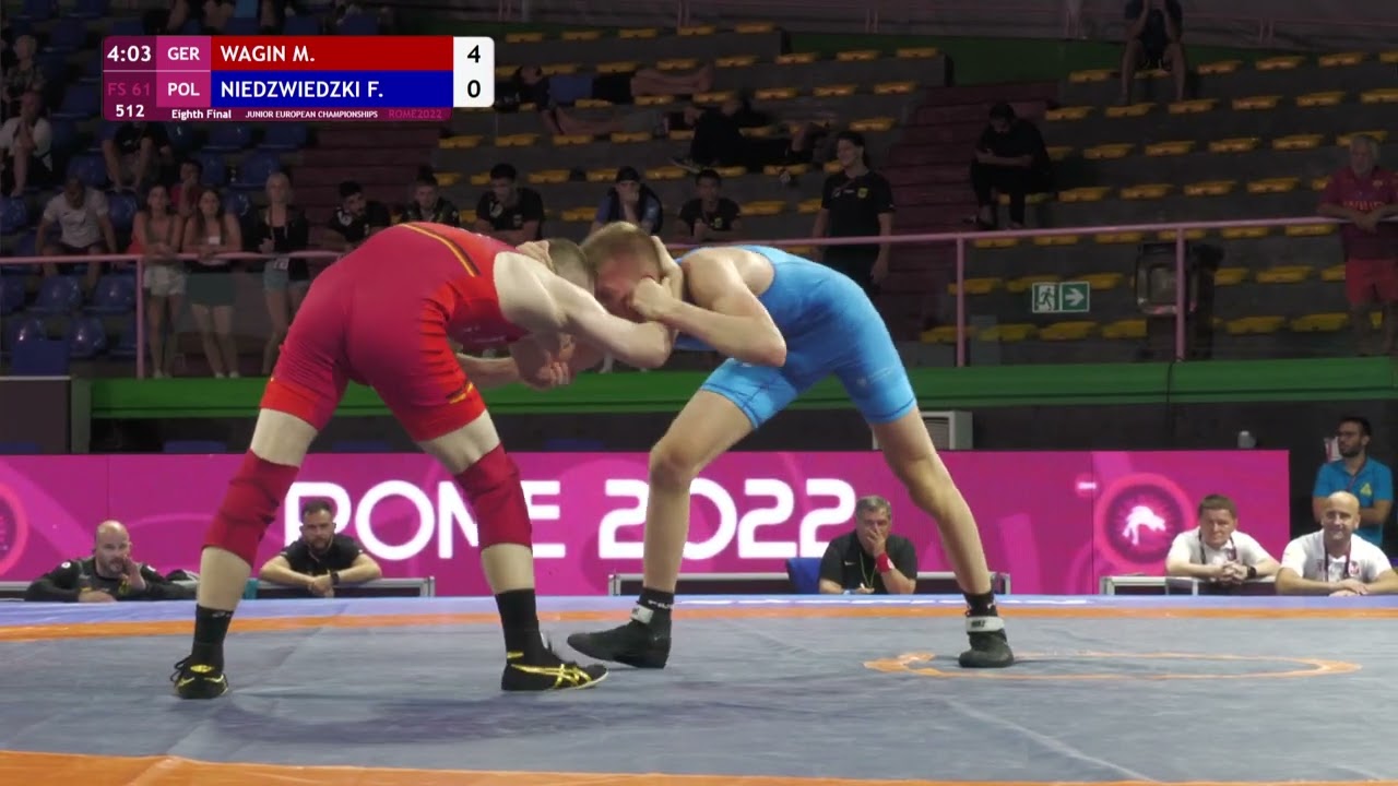 1/8 FS - 61 kg: M. WAGIN (GER) v. F. NIEDZWIEDZKI (POL)