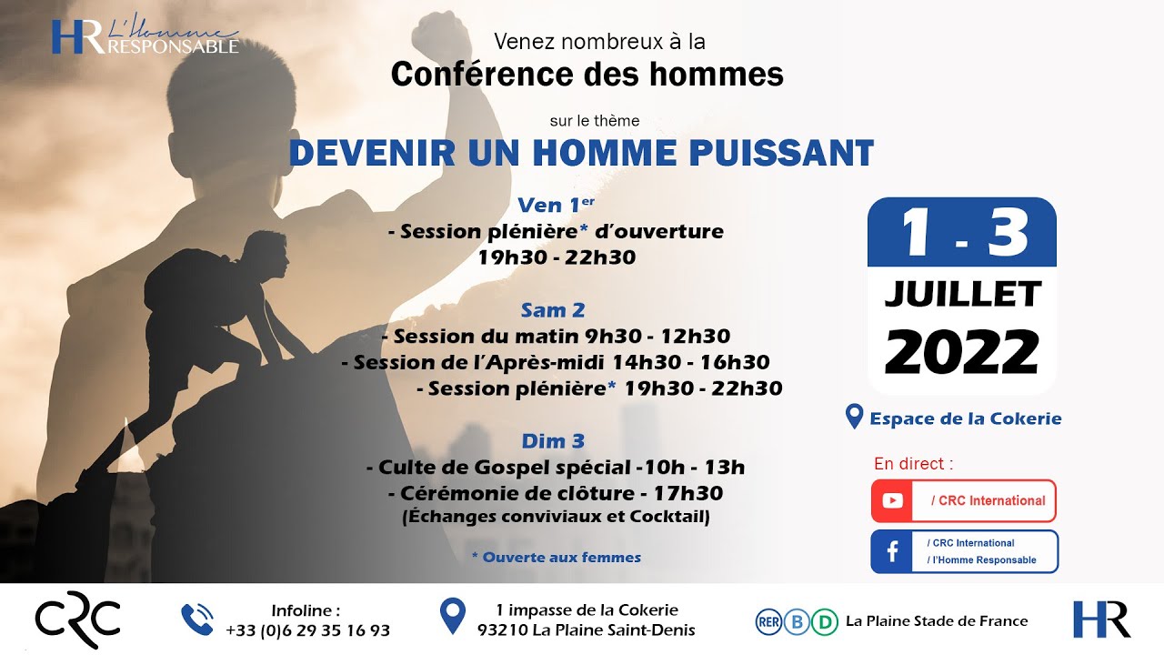 Conférence des hommes : Devenir un homme puissant - Session plénière (02/07/2022)