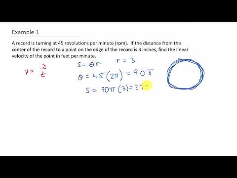 Linear Velocity Example 1