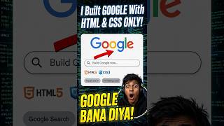 I cloned Google with HTML CSS only! 😳Working search bar + No frameworkFull code in comments 👇