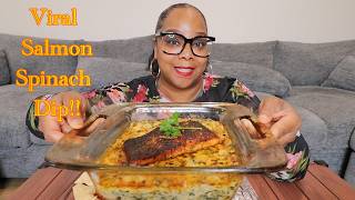 TIKTOK Viral Salmon Spinach Dip For the First Time!!