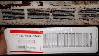 Remove Old Diffuser Register And Install FLOOR Diffuser Register