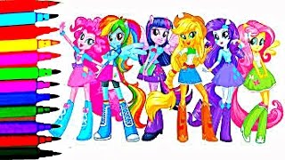 My Little Pony Coloring Book Pages MLP Equestria Girls Kids Fun Art Videos Kids Balloons Toys