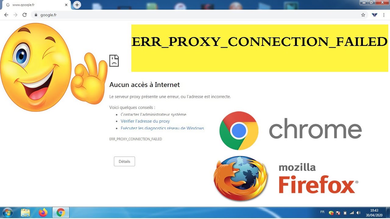 Proxy connection failure