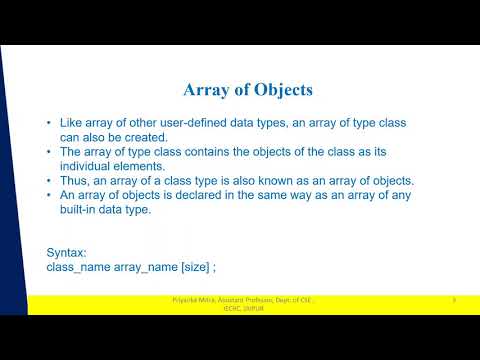 Write programs to understand dynamic memory allocation and array of objects