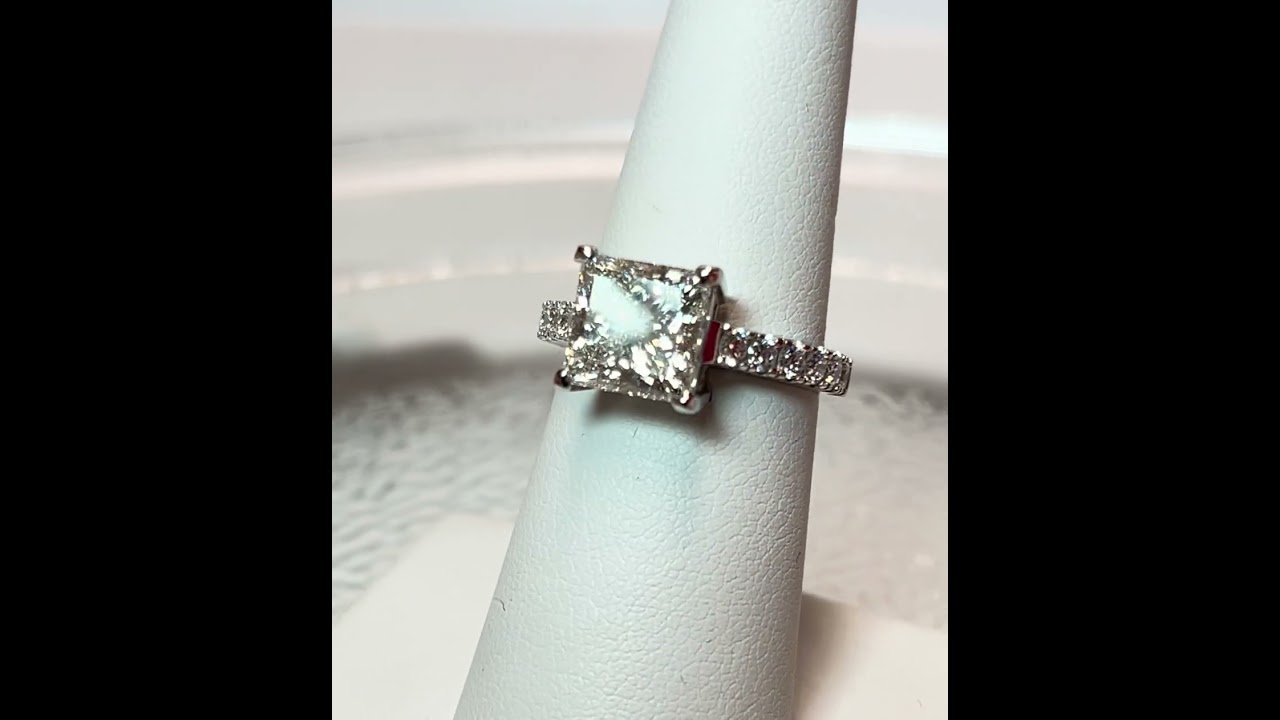 14K Gold Princess Cut Diamond Ring