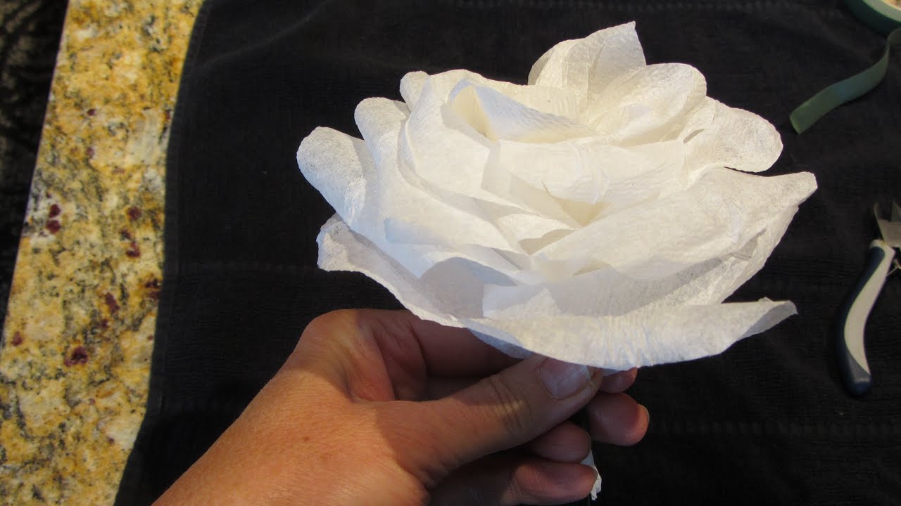 Make a Paper Rose Out of a Napkin Tutorial Great Wedding Decorations YouTube