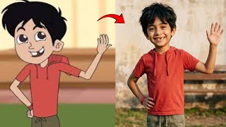 Chikoo or bunty cartoon but real life 10 Year character video.