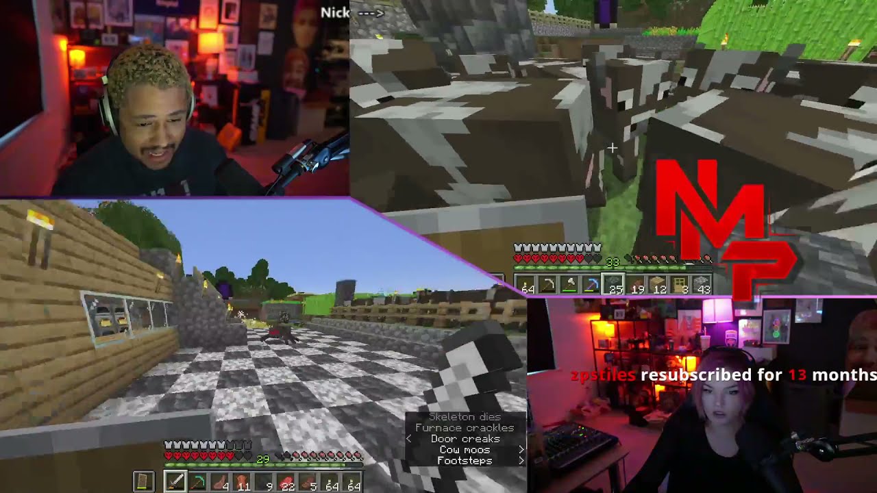 Minecraft chaos with Nick and Malena