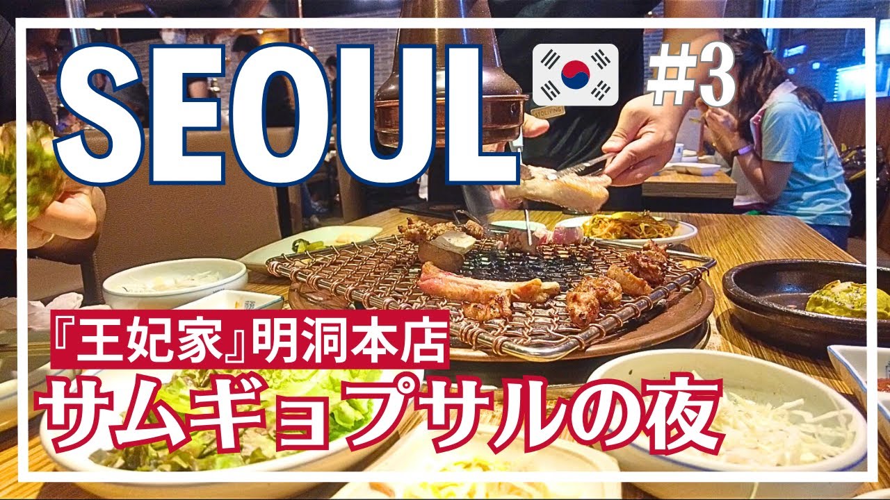 【韓国SEOULソウル】#3/サムギョプサルの夜/王妃家明洞本店/明洞大聖堂/ロッテデパート/ソウルタワー/韓国旅行vlog