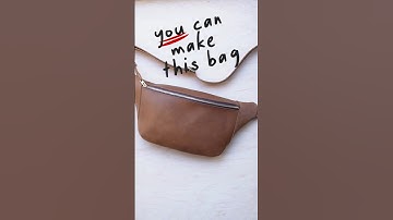 Making a LEATHER WAIST BAG from scratch - FREE PDF PATTERN #leathercraft #sewingtips #sewingtutorial