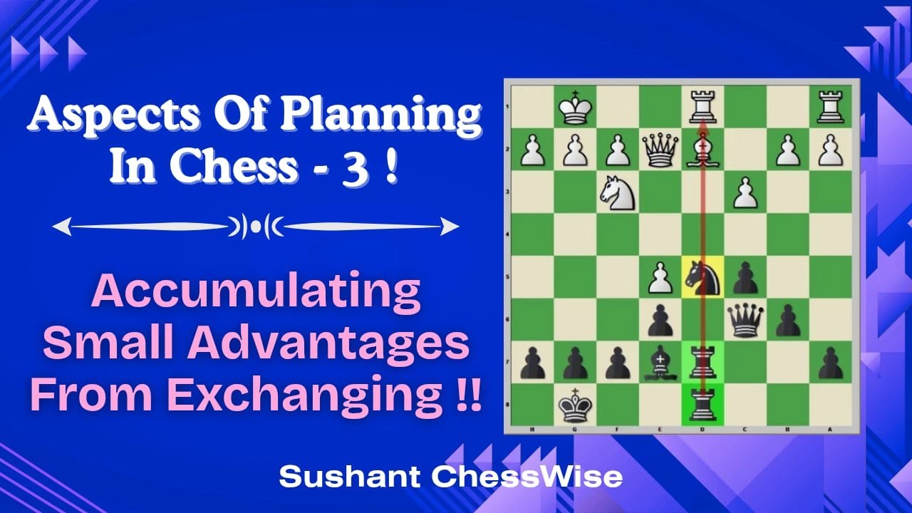 Lesson - 987 Planning In Chess - 3 !  How To Gain Advantage During An Exchange !