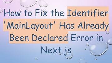 How to Fix the Identifier 