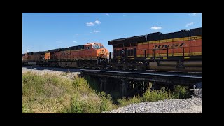 😎 (High-Def!) 70-mph 4-Unit BNSF!  🔥👍