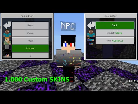 CustomNPC V5.2 ( 1.000 custom skins ) - minecraft bedrock 1.19.30