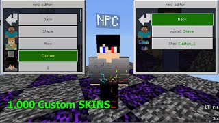 CustomNPC V5.2  ( 1.000 custom skins ) - minecraft bedrock 1.19.30