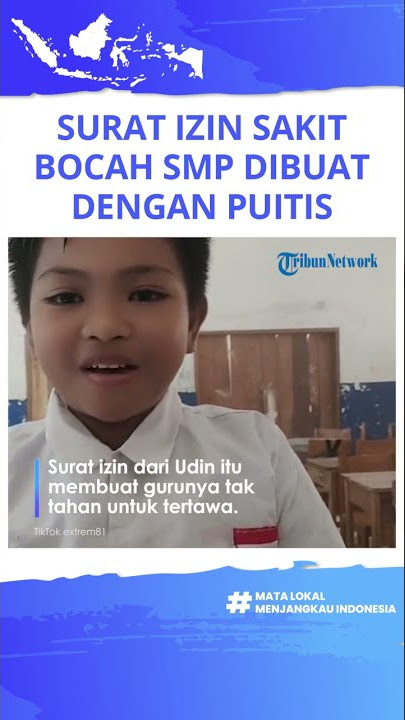 Viral Surat Izin Sakit yang Puitis Seorang Bocah SMP, Warganet Doakan Kesembuhan Udin