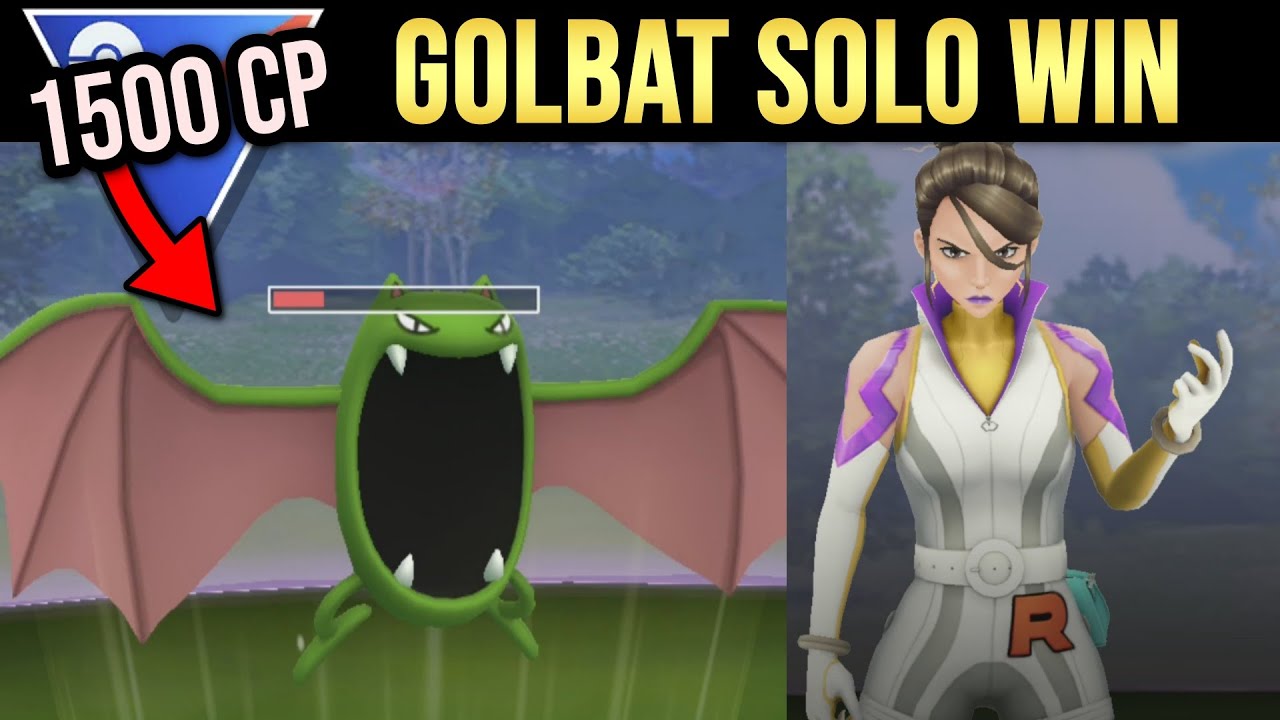 Pokemon Go: Great League Golbat Solo Vs Rocket Leader Sierra (1500 CP)