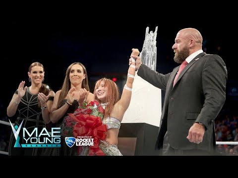 Kairi Sane is presented the Mae Young Classic trophy: Mae Young Classic Finale, Sept. 12, 2017