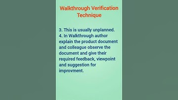Walkthrough verification technique #softwaretesting #shorts #testing