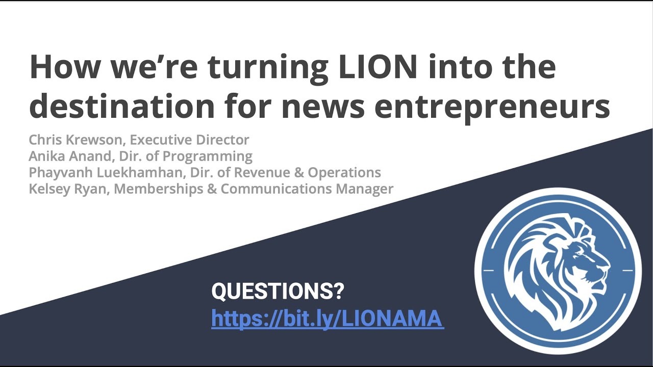 Ask Me Anything: How LION Publishers wants to be the destination for news entrepreneurs