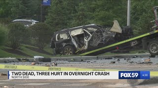 2 killed 3 injured in crash on Indy s north side