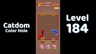 Catdom Level 184 walkthrough | Color Hole 🐱🕳️| Solutionguruji