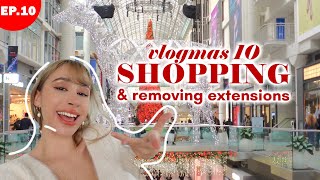vlogmas ep 10 🎄 Christmas shopping & diy tape extension remover at home recipe #vlogmas2021 @itshoneybii