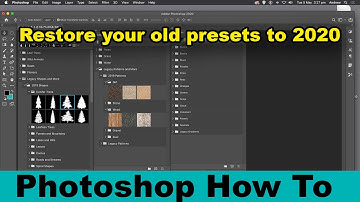 Photoshop CC : How to restore old legacy presets in 2020 (shapes, patterns etc) tutorial