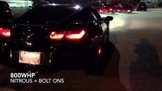 800whp Nitrous C7 Corvette At The Track