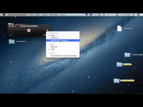 How to use Quicktime to Create a Screencast