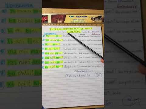 Interro Demonstrative Forms In Lembaama