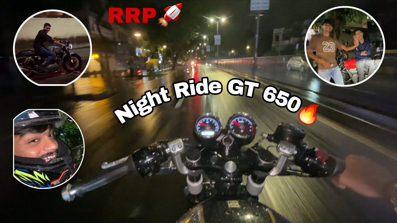 GT 650 Night Ride Vlog with Friends | Crazy Reactions & Loud Exhaust
