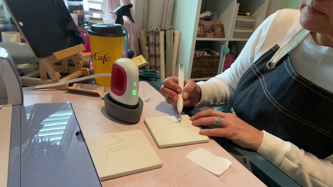 Infusible ink On Non Sublimation Target Bullseye Playground Coasters.