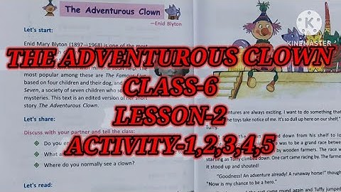 THE ADVENTUROUS CLOWN||CLASS-6,LESSON-2,ACTIVITY SOLVE-1,2,3,4,5||WBBSE