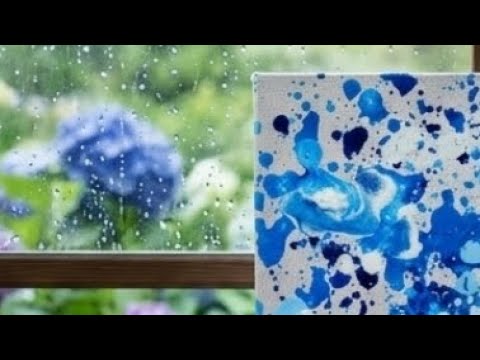 油彩画】ペインティングナイフで表現する鮮やかなアジサイ - YouTube