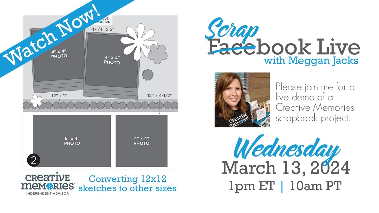 Scrapbook Live with Meggan - March 13, 2024