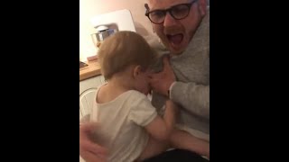 Toddler Accidentally Bites Dad During Dinosaur Game
