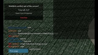 When a high rank initaite a vote kick on you