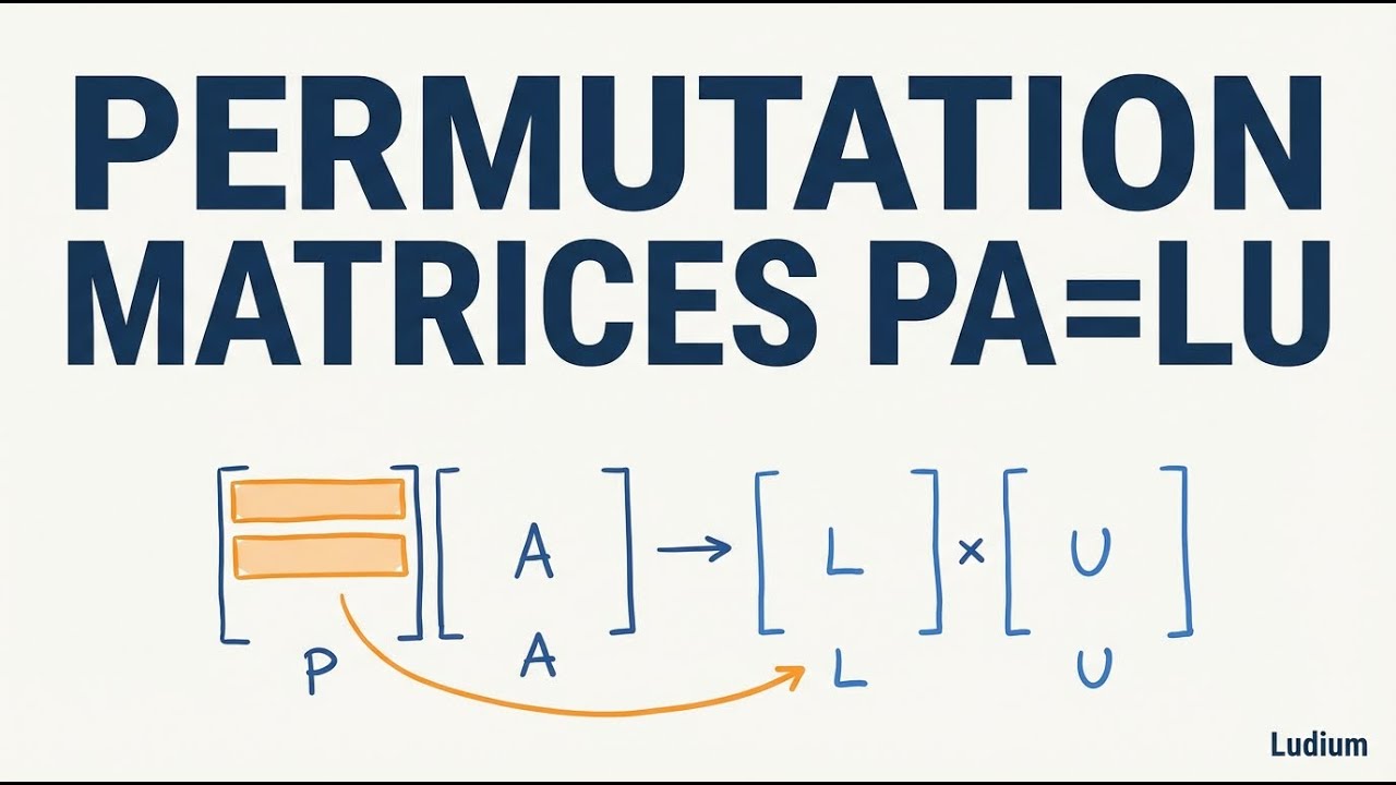 Linear Algebra — 5.1: Permutation Matrices and PA = LU
