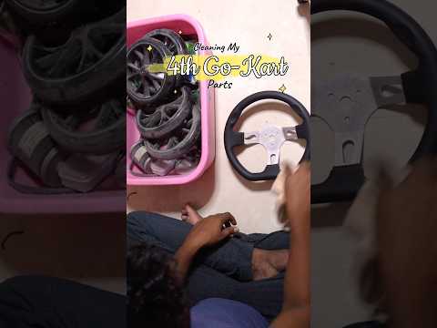 I’m cleaning my 4th DIY Go-kart Parts