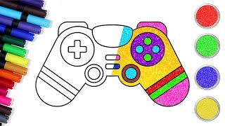Glitter Video Game Controller Easy Drawing For Kids | Drawing Tutorial screenshot 1