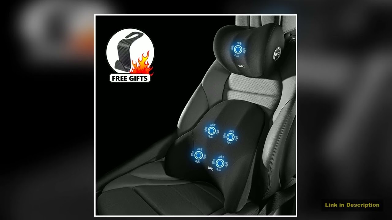 Car Massage Neck Pillow Lumbar Support Cushion Pillow Car Vibrating Massage Seat Neck Head Waist