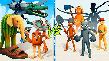 BRAINROT MEME TEAM vs SPRUNKI TEAM 🔥 Totally Accurate Battle Simulator TABS