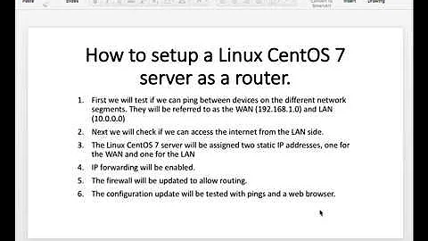 How to turn a Linux CentOS 7 server into a router
