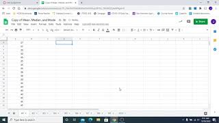 Google Sheets:  Mean, Median, Mode