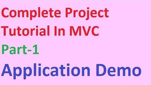 complete  mvc project tutorial in Hindi | Part-1 | Project Demo